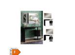 Vicco Schminktisch Lara Schwarz Hochglanz 120 cm mit LED-Spiegel
