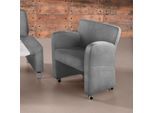 Sessel EXXPO - SOFA FASHION "Intenso, Loungesessel, modern, wahlweise in Leder oder Textil", grau (hellgrau), B:66cm H:83cm T:66cm, NaturLeder;Strukturstoff (Zusammensetzung: Polyester 100%);Luxus-Microfaser (Zusammensetzung: Aufgeflockte 100% Polyester Schicht mit Prägung);Cord (Zusammensetzung: Polyester 100%), Sessel, Sessel, hohe Bodenfreiheit, frei im Raum stellbar, hoher Sitzkomfort