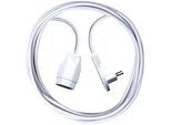 Verlängerungskabel brennenstuhl® Typ H05VV-F 3G1,0, mit Flachwinkelstecker, IP20, Länge 5 m, Kunststoff, weiss