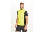 Funktionsweste ELITE LAB "Shell X1 Elite", Herren, Gr. XXL, gelb (neongelb, schwarz), 100% Polyester, sportlich, normal, Westen, mit hochwertiger Lauf-Ausstattung (wind -und wasserdicht)