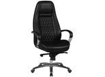 Mid.you Chefsessel , Schwarz , Leder , Echtleder, Kombination Echtleder/Lederlook , Rindleder , Sternfuß , 68x130x68 cm , Wippfunktion, Wippmechanik mit Härtegradeinstellung, Sitzfläche 360° drehbar, inklusive Armlehnen , Büromöbel, Bürostühle, Chefsessel