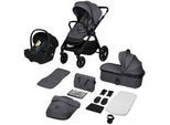Lionelo Kinderwagenset , Grau , 3-teilig , 62x115x94 cm , EN 1888 , Baby on Tour, Kinderwagen, Kombikinderwagen