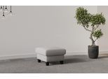 Polsterhocker PLACES OF STYLE "Varese", silber, B:77cm H:49cm T:67cm, 90% Polyester 10% Polyamid, Hocker