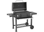 Smoker EL FUEGO "Ontario XXL", schwarz, B:14,1cm H:136cm T:63cm, Grills, 141,5 x 114 x 61,3 cm