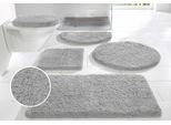 my home Badematte »Sanremo, Badvorleger, Badezimmer Teppich, sehr weich«, rutschhemmend beschichtet, fussbodenheizungsgeeignet-schnell trocknend, Badteppich, unifarben, rechteckig, rund & als 3-tlg. Set erhältlich