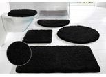 my home Badematte »Sanremo, Badvorleger, Badezimmer Teppich, sehr weich«, rutschhemmend beschichtet, fussbodenheizungsgeeignet-schnell trocknend, Badteppich, unifarben, rechteckig, rund & als 3-tlg. Set erhältlich