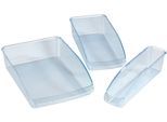 WENKO Aufbewahrungssystem »Kühlschrank-Organizer«, (Set, 3 tlg.), zum Sortieren von Lebensmittelvorräten, Obst und Gemüse, 3 Grössen