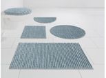 my home Badematte »Renat, Badvorleger, Badezimmer Teppich, Scandi«, fussbodenheizungsgeeignet-schnell trocknend-strapazierfähig, Badteppich, Badgarnitur, Chenille-Optik, auch als 3 tlg. Set