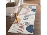 Carpet City Teppich »BONITO 7170«, rechteckig, 11 mm Höhe, Läufer, Flachflor, Hochtief-Muster/ 3D-Effekt, Geo-Muster, Wohnzimmer