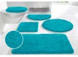 my home Badematte »Sanremo, Badvorleger, Badezimmer Teppich, sehr weich«, rutschhemmend beschichtet, fussbodenheizungsgeeignet-schnell trocknend, Badteppich, unifarben, rechteckig, rund & als 3-tlg. Set erhältlich