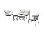 Cocon Gartenlounge-Set »Origlio, Beige/Schwarz, 4 Sitzplätze«, (Set, 5 tlg.)