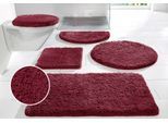 my home Badematte »Sanremo, Badvorleger, Badezimmer Teppich, sehr weich«, rutschhemmend beschichtet, fussbodenheizungsgeeignet-schnell trocknend, Badteppich, unifarben, rechteckig, rund & als 3-tlg. Set erhältlich