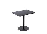 Bistrotisch Paperflow® Mezzo, melaminharzbeschichtete MDF-Platte, Stahlgestell, B 600 x T 800 x H 750 mm, schwarz/mattschwarz