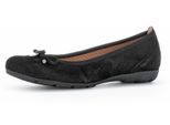 Ballerina GABOR, Damen, Gr. 39, schwarz, Ziegenveloursleder, Schuhe Ballerina, Flache Schuhe, Business Schuhe mit Hovercraft Luftkammern-Laufsohle
