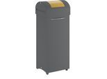 Wertstoffsammler, flammverlöschend, Volumen 75 l, BxHxT 380 x 940 x 320 mm, Einwurf signalgelb