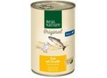 REAL NATURE Original Nassfutter für Hunde Adult Ente mit Forelle 12x400 g