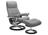 Relaxsessel STRESSLESS "View", grau (wild dove batick), B:78cm H:108cm T:78cm, Leder BATICK: BATICK ist ein leicht korrigiertes, durchgefärbtes und genarbtes Möbelleder, bei dem die meisten Unebenheiten und Spuren in der Regel entfernt wurden., Leder PALOMA: PALOMA ist ein durchgefärbtes Semianilin-Möbelleder mit natürlicher Narbung., ROHLEDER Stoff Q2 FARON: Ein fester zuverlässiger Bouclu00e9 mi