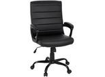 Mid.you Chefsessel , Schwarz , Kunststoff, Textil , Drehkreuz , 61x102x52 cm , Wippmechanik mit Härtegradeinstellung, ergonomische Rückenlehne , Büromöbel, Bürostühle, Chefsessel