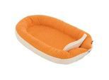 Träumeland Kuschelnest , Naturfarben, Goldfarben , Textil , Fische , Füllung: Schaumstoff, Faserbällchen,Schaumstoff, Faserbällchen , 52x8x76 cm , Lga, Oeko-Tex® Standard 100 , Bezug abnehmbar, Bezug waschbar, schadstoffgeprüft, mit Reißverschluss , Schlafen, Babybettausstattung, Babynestchen & Nestchenschlangen
