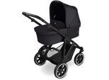 ABC Design Kinderwagen , Schwarz , Textil , 63x118x95.5 cm , EN 1888 , Feststellbremse, Fußstütze abklappbar, Federung, kugelgelagerte Räder, Verdeckung abnehmbar, 5-Punkte-Gurt, für Babyschale geeignet, Griff in Lederoptik, Transportsicherung, Sitz umsetzbar, abnehmbarer Schutzbügel , Baby on Tour, Kinderwagen, Kombikinderwagen