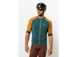 Fahrradjacke JACK WOLFSKIN "GRAVEX FZ S/S M", Gr. L (52), grün (emerald), OBERSTOFF: 82% POLYESTER, 18% ELASTHAN; LINING: 100% POLYESTER, Jacken