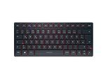 Cherry Multi-Device Tastatur KW 9200 Mini, QWERTZ, 2x Bluetooth 5.0, 2.4 GHz Funk- und USB-C-Kabelkanal, wiederaufladbar, schwarz