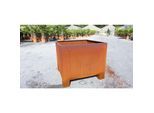 Cortenstahl Pflanzkübel 70x70x60 Rostkübel Rost Stahl Kübel Blumenkübel XXL