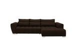 Carryhome Ecksofa , Dunkelbraun , Textil , Uni , Füllung: Schaumstoff,Schaumstoff , Ottomane rechts, L-Form , 304x218 cm , Stoffauswahl, seitenverkehrt erhältlich, Schlafen auf Sitzhöhe, Rücken echt, elektrischer Sitzvorzug , Wohnzimmer, Sofas & Couches, Wohnlandschaften, Ecksofas