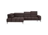 Welnova Ecksofa , Graubraun , Textil , Ottomane links, L-Form , 300x216 cm , Made in Eu , Typenauswahl, Stoffauswahl, seitenverkehrt erhältlich, Hocker erhältlich , Wohnzimmer, Sofas & Couches, Wohnlandschaften, Ecksofas