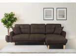 Home affaire Ecksofa "TRIPLO optionale Schlafsofa mit Bettkasten, Masse B/T/H: 234/164/89 cm" L-Form wahlweise mit Bettfunktion - Liegefläche 132x210 cm
