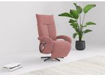 TV-Sessel SIT & MORE "TV Dance", rosa (rose), B:74cm H:112cm T:82cm, 95%Polyester 5%Polyamid, Sessel, wahlweise manuell oder elektrischer Funktion mit Akku