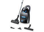 SIEMENS Bodenstaubsauger "Q 5.0 extreme silencePower VSQ5X1232, Made in Germany, Hygiene-Filter", schwarz, B:30,7cm H:24cm T:46,5cm, Staubsauger, hohe Saugkraft, integriertes Zubehör, langes Kabel, leise, schwarz