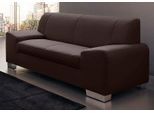 2-Sitzer DOMO COLLECTION "Alisson kubische Formensprache mit abgerundeten Elementen, komfortabel", braun, B:164cm H:75cm T:83cm, Microfaser aus 100% Polyester;Softlux, das pflegeleichte Kunstleder aus 80% PVC, 18% Polyester und 2% Polyurethan;Strukturstoff aus 90% Polyester und 10% Polyacryl, Sofas, fester Sitzkomfort