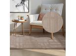 Designteppich ELLE DECORATION "Onyx", beige (beige creme), B:80cm H:9mm L:240cm, Polypropylen, Teppiche, Wohnzimmer, Schlafzimmer, Läufer, Hoch-Tief Effekt, Flur, Glanz
