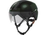 Fahrradhelm ABUS "HUD-Y ACE" Gr. M, grün (moss grün), Helme, M Kopfumfang: 54cm - 58cm
