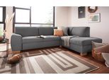 Ecksofa DOMO COLLECTION "Incanto kubische Formensprache, komfortabel, L-Form", grau, B:260cm H:81cm T:195cm, Sofas, Ecksofa, wahlweise mit Bettfunktion