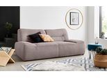 2-Sitzer DOMO COLLECTION "Cesena modernes Sofa mit flachen Armlehnen, komfortabel", grau (stone), B:200cm H:81cm T:109cm, Sofas, fester Sitzkomfort, frei im Raum stellbar