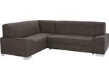 DOMO collection Ecksofa »Anzio in kubischer Formensprache, flache Armlehnen, L-Form«, Wahlweise mit Bettfunktion und Federkern für hohen Sitzkomfort