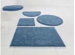 my home Badematte »Maren, Badvorleger, Badezimmer Teppich«, rutschhemmend beschichtet, fussbodenheizungsgeeignet, Bio-Baumwolle, Badteppich, Badematten auch als 3 teiliges Set