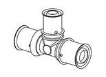 Uponor S-Press PLUS Press-T-Stück 1039948 16 x 20 x 16 mm, reduziert, PPSU