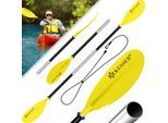 KESSER® Paddle Doppelpaddel - 4-teilig für Kanu Kayak SUP Stand-Up Paddling Board Stechpaddel, 228cm Aluminum Super Leicht für Schlauchboot, Stand Up Paddel Kajakfahren Surfboard Boot