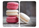 WENKO Herd-Abdeckplatte »Universal Modell Macarons«, (Set, 2 tlg.), Herdabdeckung für alle Herdarten, kratzfest, mit rutschfesten Füssen
