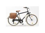 Cityrad "Citybike 615 Alu Man" Gr. 54, schwarz (schwarz, schwarz), VENICE - I LOVE ITALY, Fahrräder, 54cm, 28 Zoll (71,12cm), für Herren, Kettenschaltung