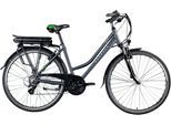 E-Bike ZÜNDAPP "Z802 Damen" Gr. 48, grau (grau, grün), E-Bikes, 48cm, 28 Zoll (71,12cm), Pedelec, Elektrofahrrad für Damen
