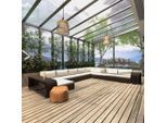 vidaXL 11-tlg. Garten-Lounge-Set mit Auflagen Poly Rattan Braun