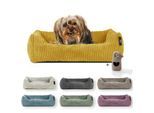 Rohrschneider ® Hundebett waschbar für kleine Hunde mit Hundekissen Cord (ca. 55x42 cm) inkl. Gassibeutel