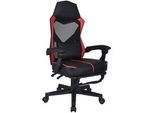 Carryhome Gamingstuhl , Rot, Schwarz , Metall, Kunststoff, Textil , Drehkreuz , 59x107-117x58 cm , Büromöbel, Bürostühle, Gaming-Sessel