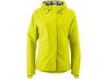 Fahrradjacke GONSO "SAVE JACKET ESSENTIAL W", Herren, Gr. 48, gelb (neongelb), 100% Polyester, Rundhals, Langarm, Jacken, Damen Regenjacke wind- und wasserdicht, Radjacke mit Kapuze