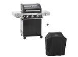 Rösle Gasgrill Videro G3-S, Schwarz, Metall, 127x117.5x57 cm, Piezozündung, herausnehmbare Fettauffangbox, mit Rädern, 2 gebremsten Warmhalterost, Druckregler, Grills & Outdoor-Küchen, Gasgrills