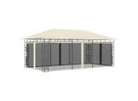 vidaXL Pavillon mit Moskitonetz 6x3x2,73 m Creme